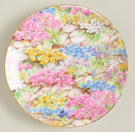 Rock Garden (Gold Trim) Saucer for Demitasse Cup