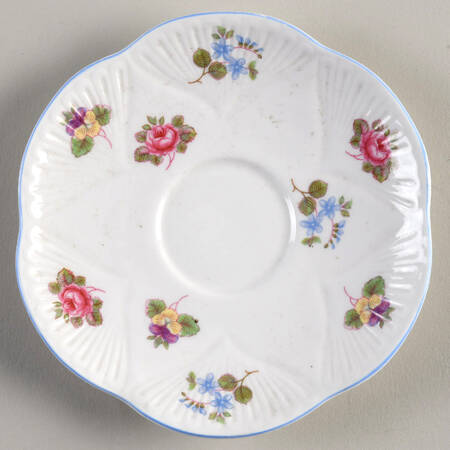 Rose, Pansy, Forget Me Not Saucer for Demitasse Cup