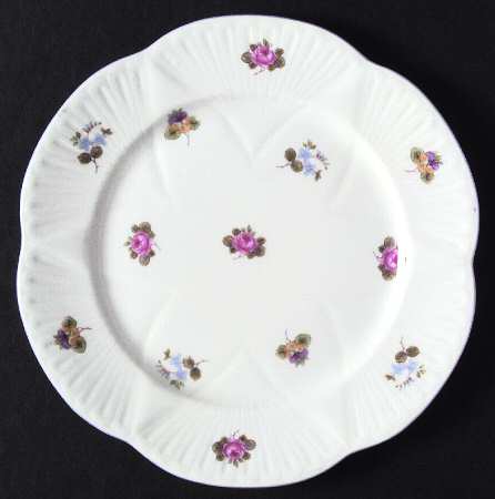 Rose, Pansy, Forget Me Not Salad Plate