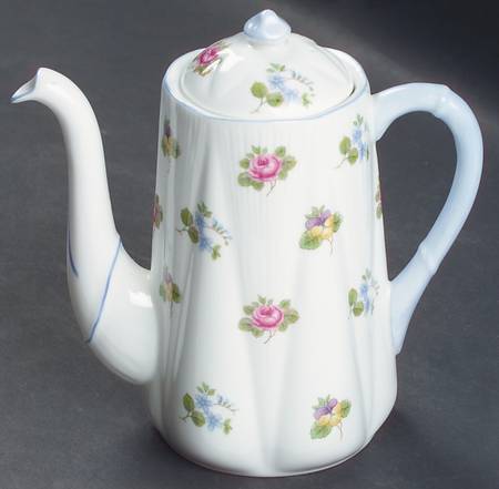 Rose, Pansy, Forget Me Not Mini Coffee Pot & Lid