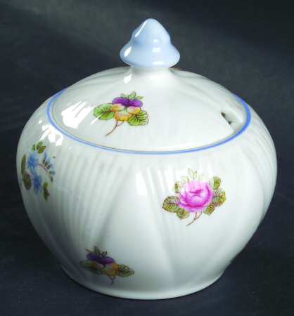 Rose, Pansy, Forget Me Not Mustard Jar & Lid