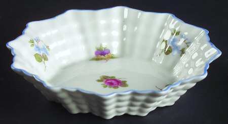 Rose, Pansy, Forget Me Not Round Sweet Meat Dish