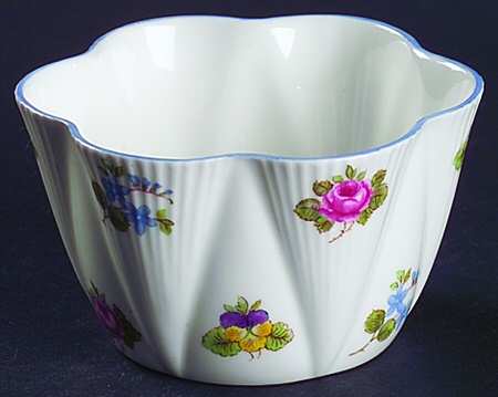 Rose, Pansy, Forget Me Not Mini Open Sugar Bowl