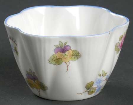 Rose, Pansy, Forget Me Not Individual Open Sugar Bowl