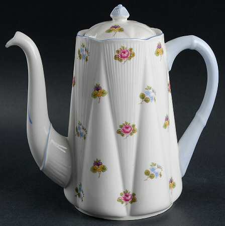 Rose, Pansy, Forget Me Not Coffee Pot & Lid