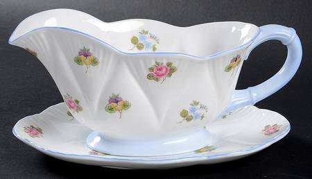 Rose, Pansy, Forget Me Not Gravy Boat & Underplate