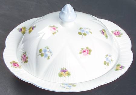 Rose, Pansy, Forget Me Not Round Covered Butter