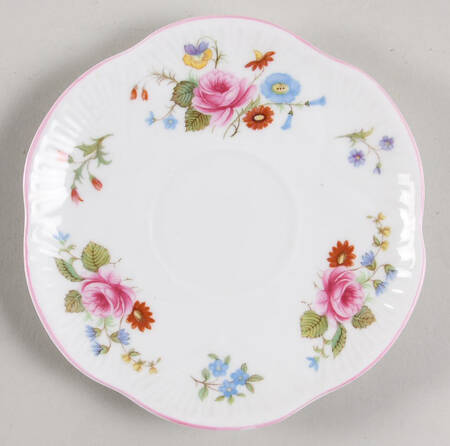 Rose & Red Daisy (Dainty) Saucer for Demitasse Cup