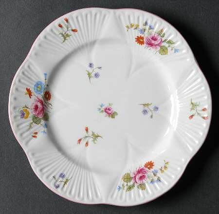 Rose & Red Daisy (Dainty) Dessert/Pie Plate