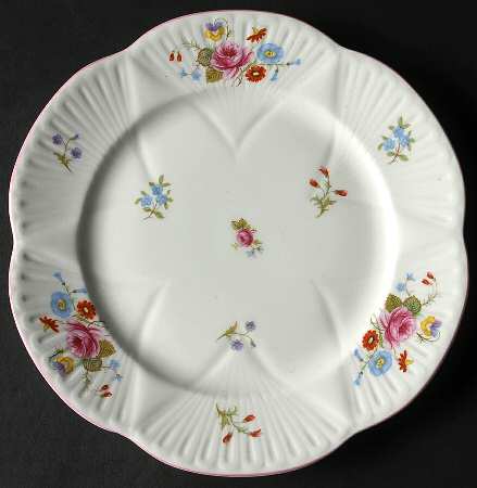 Rose & Red Daisy (Dainty) Salad Plate