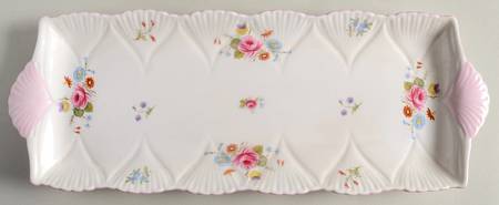 Rose & Red Daisy (Dainty) Large Sandwich Tray