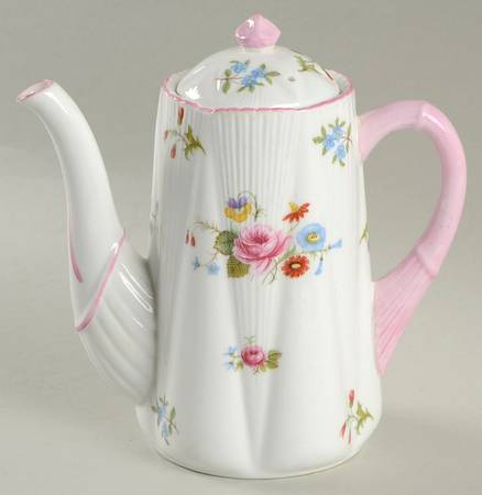 Rose & Red Daisy (Dainty) Individual Coffee Pot & Lid