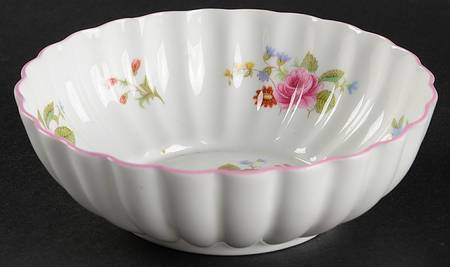 Rose & Red Daisy (Fluted) Coupe Cereal Bowl