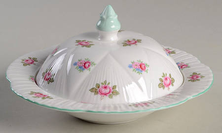 Rosebud (Dainty Shape) Round Covered Butter