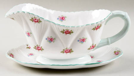 Rosebud (Dainty Shape) Gravy Boat & Underplate