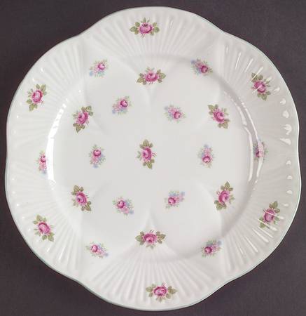 Rosebud (Dainty Shape) Salad Plate by Shelley