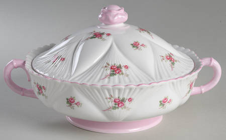 Bridal Rose (Dainty Shape) Round Covered Vegetable
