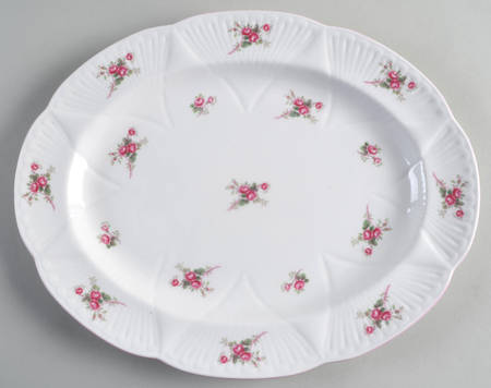 Bridal Rose (Dainty Shape) 13" Oval Serving Platter