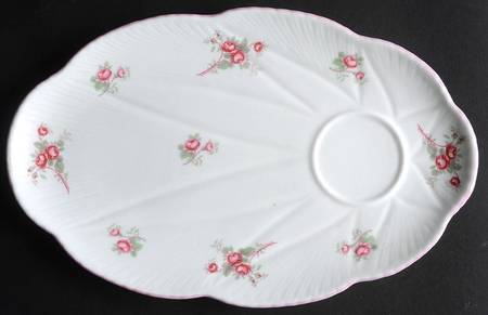 Bridal Rose (Dainty Shape) Snack Plate for Snack Set That Uses the Flat Cup