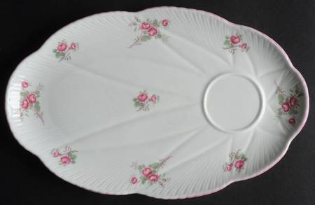 Bridal Rose (Dainty Shape) Snack Plate for Snack Set That Uses the Flat Cup