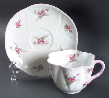 Bridal Rose (Dainty Shape) Flat Cup & Saucer Set