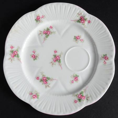 Bridal Rose (Dainty Shape) Snack Plate for Snack Set That Uses the Flat Cup
