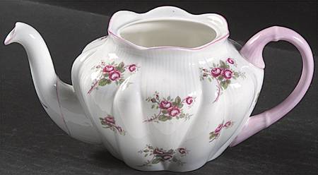 Bridal Rose (Dainty Shape) Mini Teapot No Lid