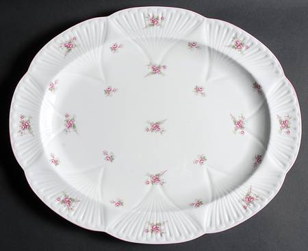 Bridal Rose (Dainty Shape) 17" Oval Serving Platter