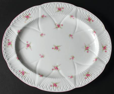 Bridal Rose (Dainty Shape) 15" Oval Serving Platter
