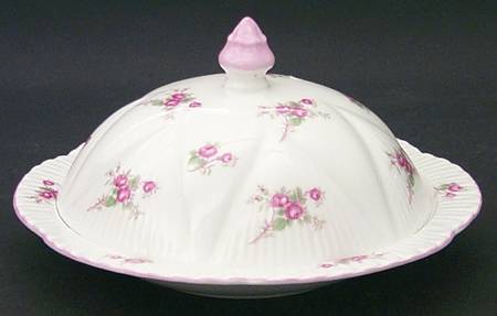 Bridal Rose (Dainty Shape) Muffin Dish & Lid