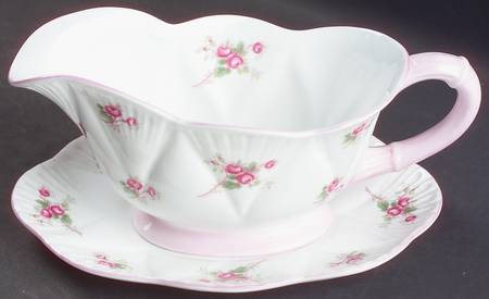 Bridal Rose (Dainty Shape) Gravy Boat & Underplate