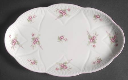 Bridal Rose (Dainty Shape) Tray for Creamer & Sugar with Lid