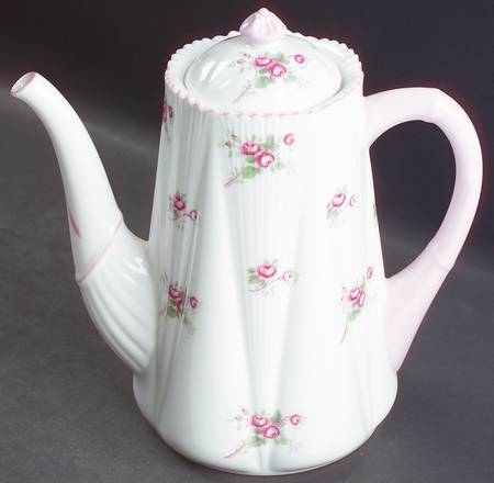 Bridal Rose (Dainty Shape) Coffee Pot & Lid