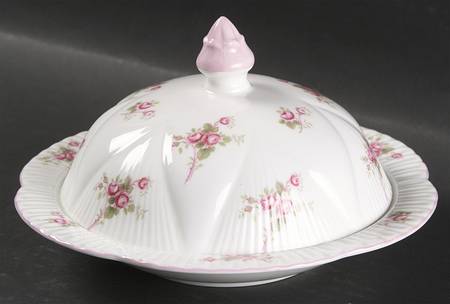 Bridal Rose (Dainty Shape) Round Covered Butter