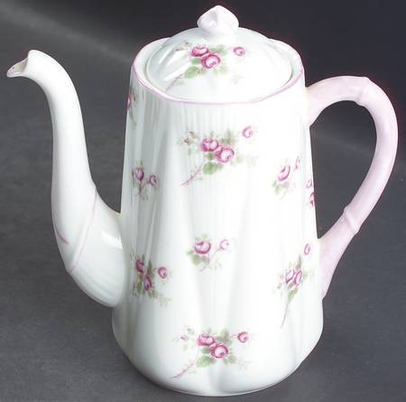 Bridal Rose (Dainty Shape) Individual Coffee Pot & Lid