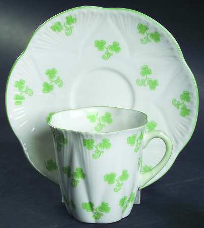 Shamrock (Dainty) Flat Demitasse Cup & Saucer Set