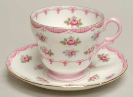SHE8 Footed Demitasse Cup & Saucer Set