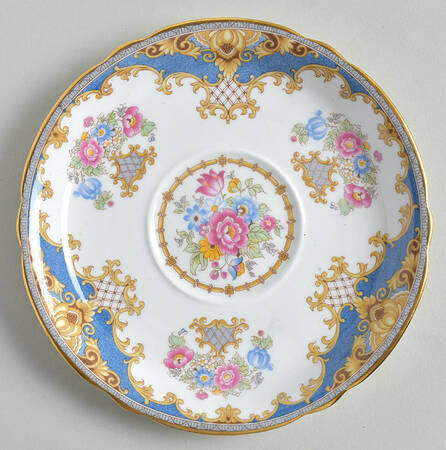 Sheraton Blue (Scalloped) Saucer for Cream Soup Bowl