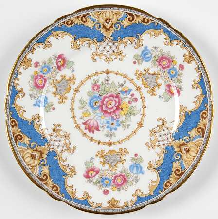 Sheraton Blue (Scalloped) Bread & Butter Plate