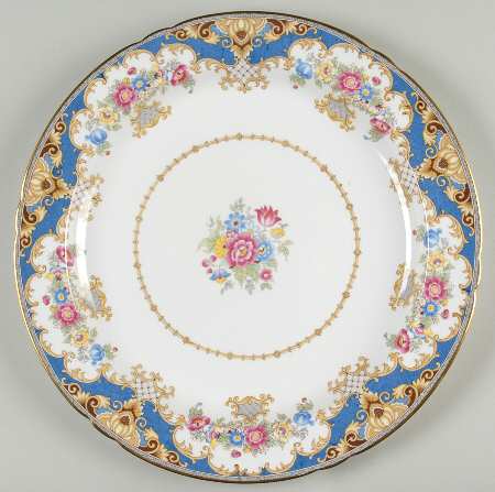 Sheraton Blue (Scalloped) 13" Chop Plate (Round Platter)