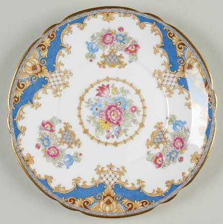 Sheraton Blue (Scalloped) Underplate for Round Gravy Boat