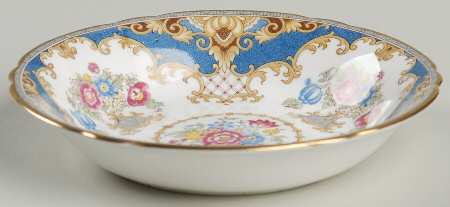 Sheraton Blue (Scalloped) Fruit/Dessert (Sauce) Bowl