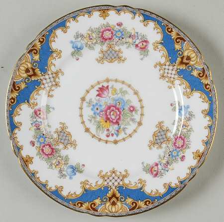 Sheraton Blue (Scalloped) Dessert/Pie Plate