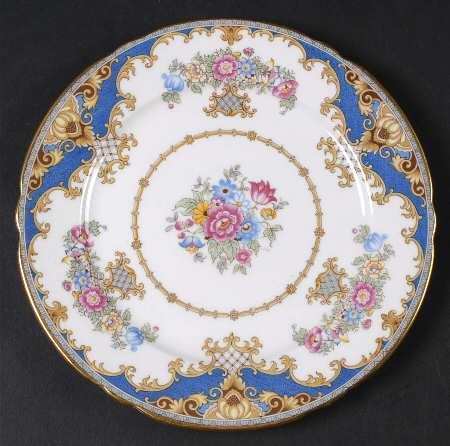 Sheraton Blue (Scalloped) Salad Plate