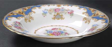 Sheraton Blue (Scalloped) Large Rim Soup Bowl