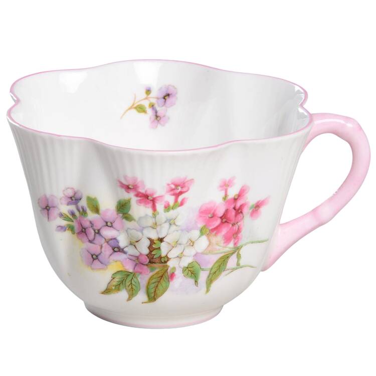 Stocks (Dainty Shape) Flat Cup by Shelley