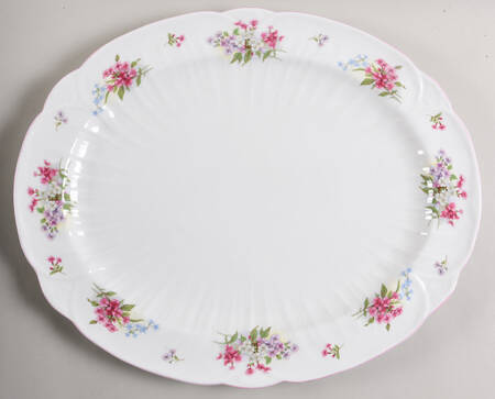Stocks Pink (Oleander Shape) 16" Oval Serving Platter