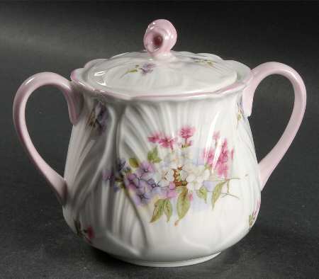 Stocks Pink (Oleander Shape) Sugar Bowl & Lid