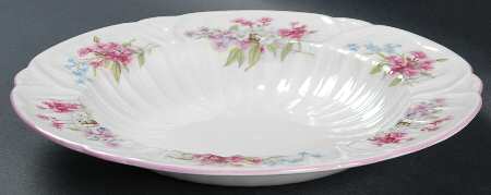 Stocks Pink (Oleander Shape) Large Rim Soup Bowl