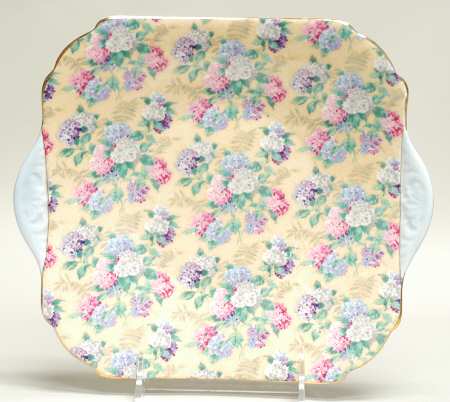 Summer Glory Square Handled Cake Plate